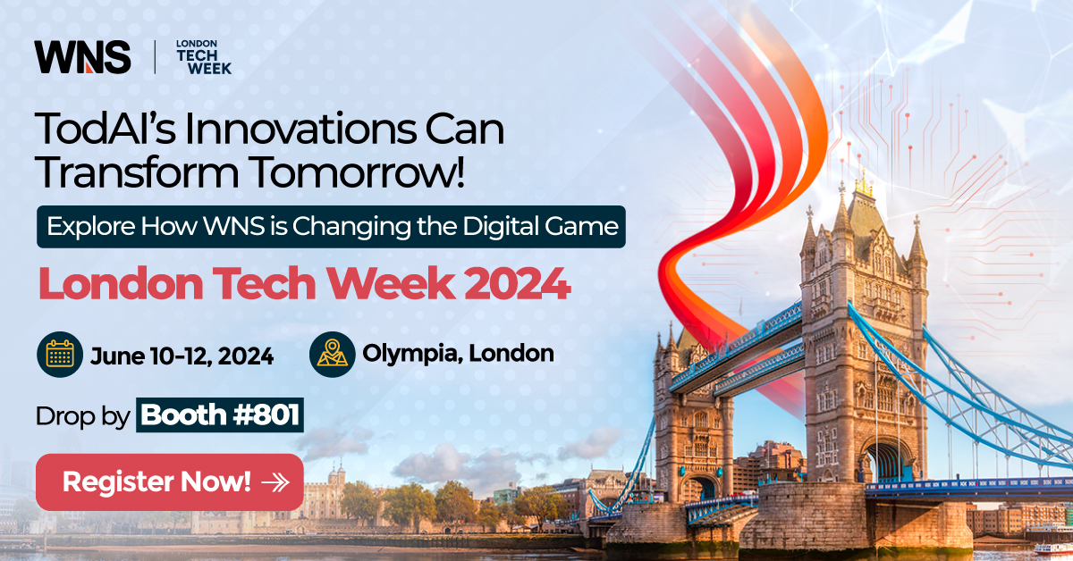 Enterprises today seek sustainable solutions to revolutionize work and optimize tech ecosystems. At WNS, we drive #digital innovations that foster agility & scalability. Meet our leaders at booth 801: bit.ly/LTW2_T @keshav_murugesh | @LDNTechWeek