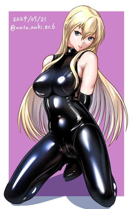 #艦これ版深夜の真剣お絵描き60分一本勝負 #艦これ版真剣お絵描き60分一本勝負_20240521 ラバーコーデビスマルク(構図、衣装参考アリ) 