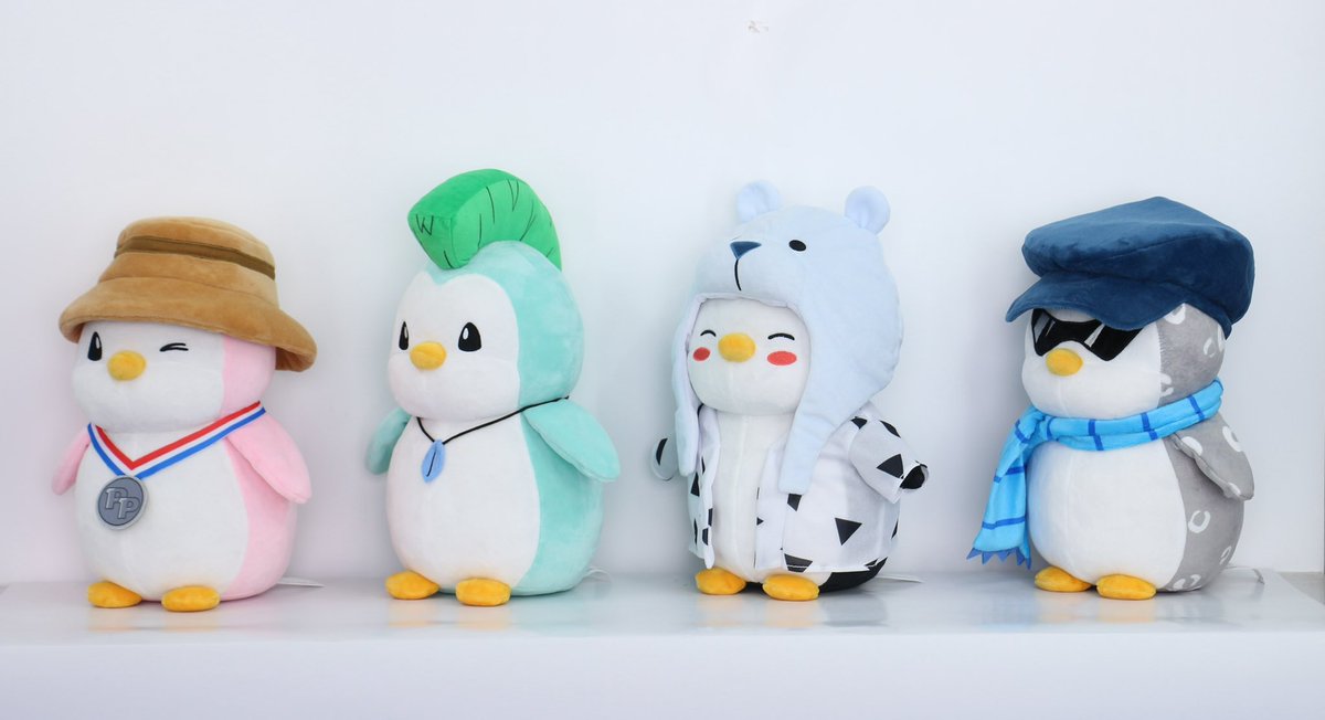 official 2.0 design of the Pudgy Penguins plushies rolling these out at amusement parks worldwide, eventually making their way towards retail with some new characters of course ngl trying to make the plushies cuter was a huge challenge, I think we did it