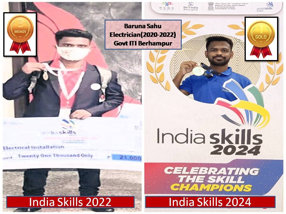 ITI_BERHAMPUR's tweet photo. Journey from Bronze in 2022 to Gold in 2024  in India  skill..Barun Sahu Son of a farmer from Bhanjanagar completed his ITI Electrician at Berhampur and cracked Bronze Medal in 2022 He enhanced his skill at WSC and Cracked Gold Medal in 2024 #WSC #OSDA #SDET #DTET #DGET https://t.co/E2cfqzfZmL