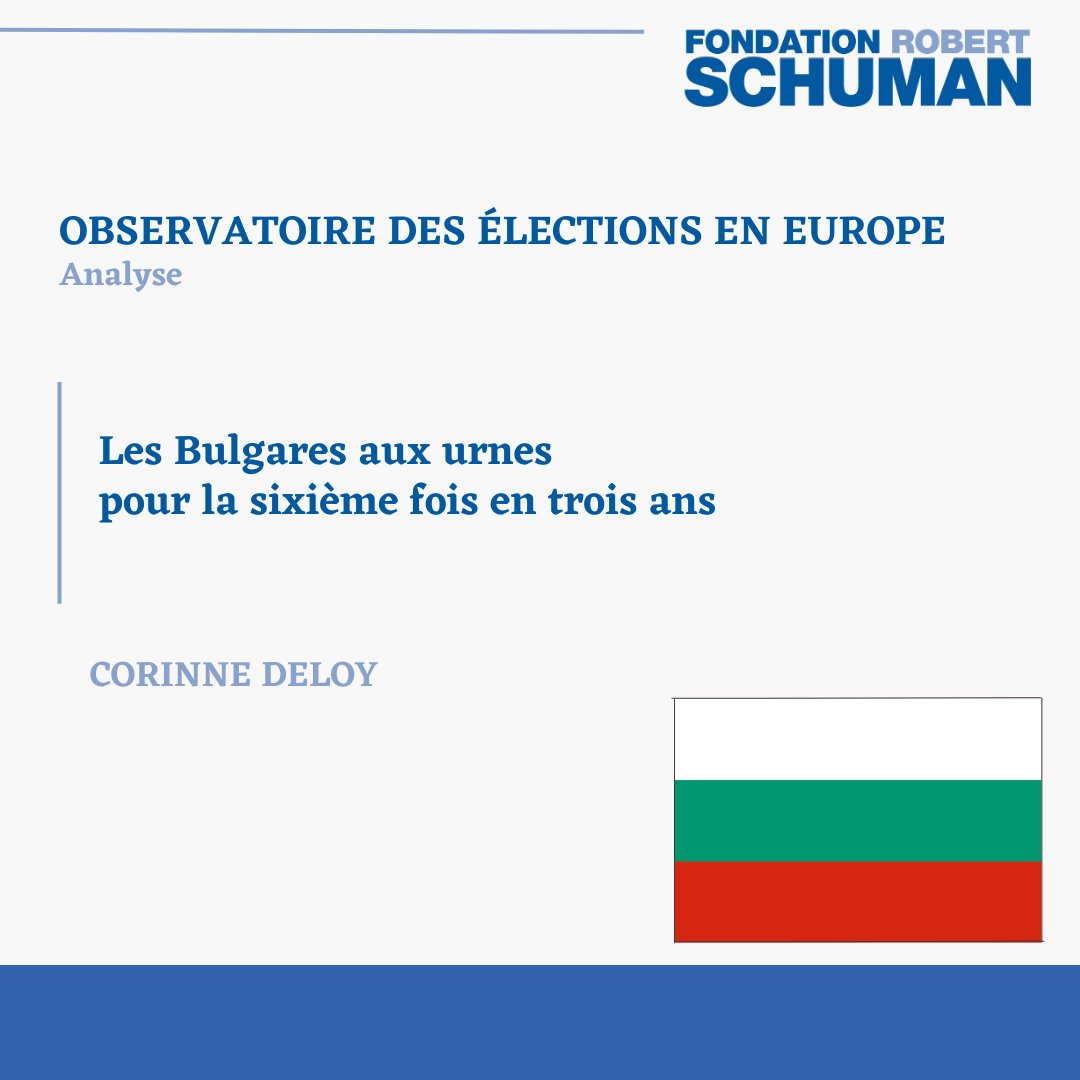 #Bulgarie🇧🇬 #élections #législatives🗳️ 🗓️9/6 La stabilité politique du pays constitue l'enjeu du scrutin, dans un contexte de fragmentation & polarisation du paysage politique. [Analyse du scrutin] ➡️ robert-schuman.eu/observatoire/6…