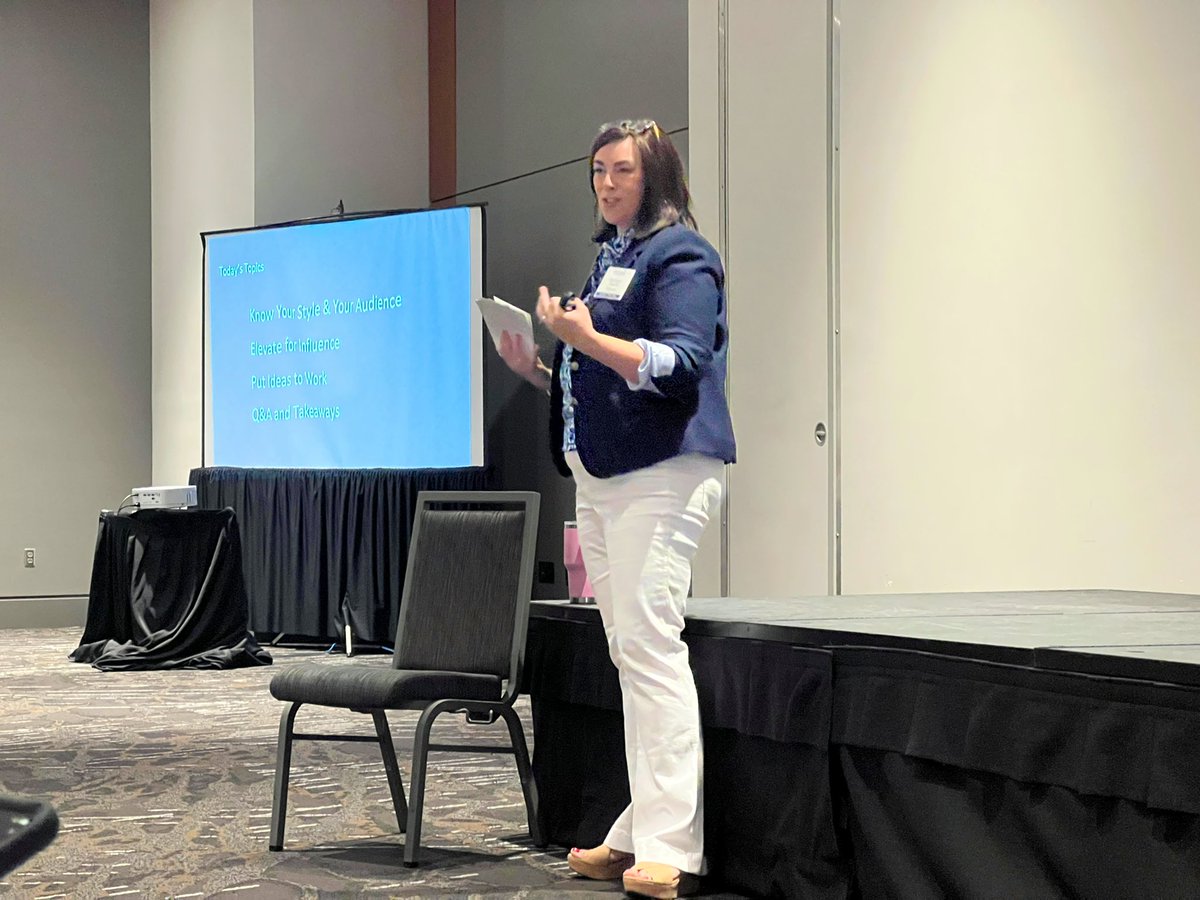 raleighchamber's tweet photo. The first breakout session we’ll check in on is Mastering Communication as a Leader with @McGavockEd of E&amp;V Strategic Communications and @walkwest’s Abha Bowers! https://t.co/vR4s1OmD5G