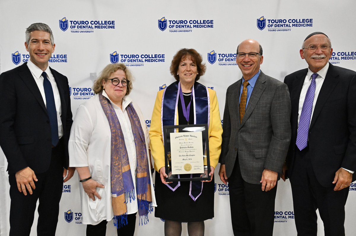 Congratulations to Provost Patricia Salkin on being inducted as an honorary member of the Touro College of Dental Medicine Honor Society OKU Chapter this month.
