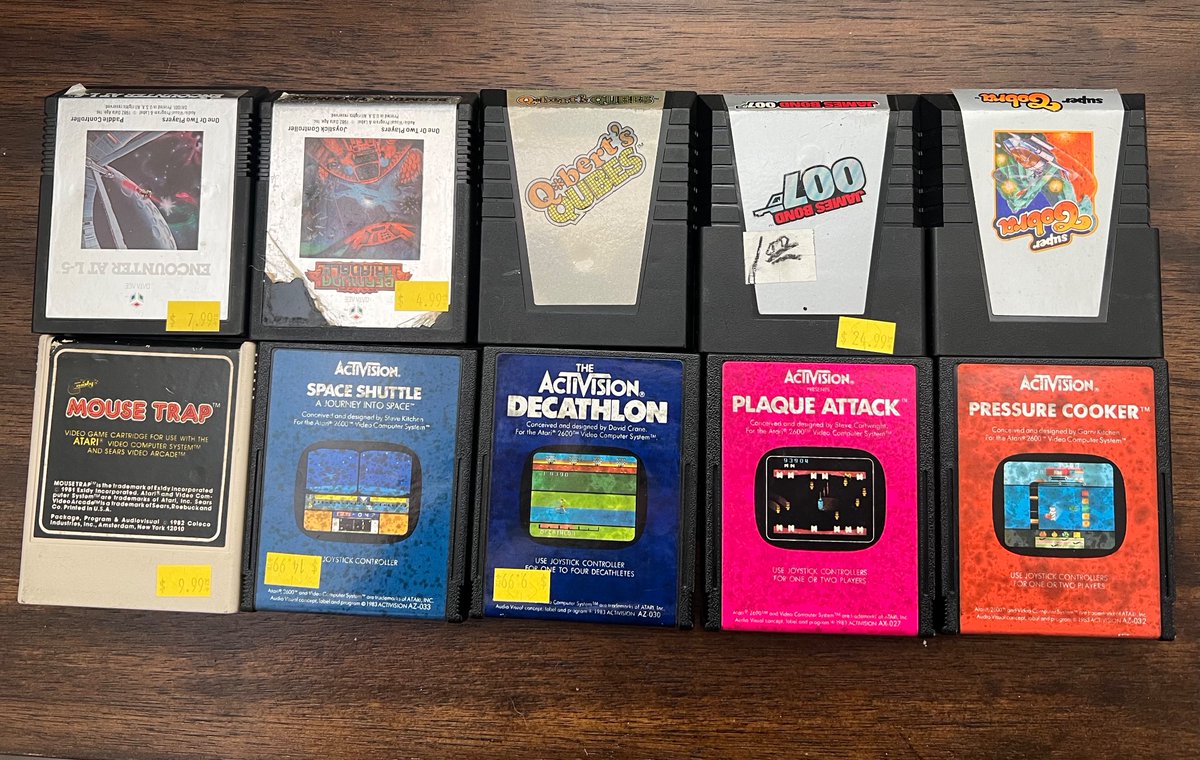 Yesterday’s pickups.
Unfortunately Qbert Cubes is for Colecovision so I’ll be selling that one.