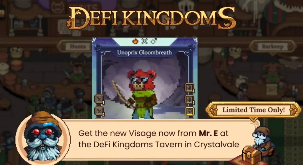 👀Guess what visage was sold the most by Mr. E at the @DeFiKingdoms tavern in Crystalvale? 💥You guessed right!! 🔥It was our very own BigRed Visage!!🔥 🚀If you haven't got one already go and get yourself one and be part of the #BigRed $TD trend!🚀 @avax #avax #bigred #td