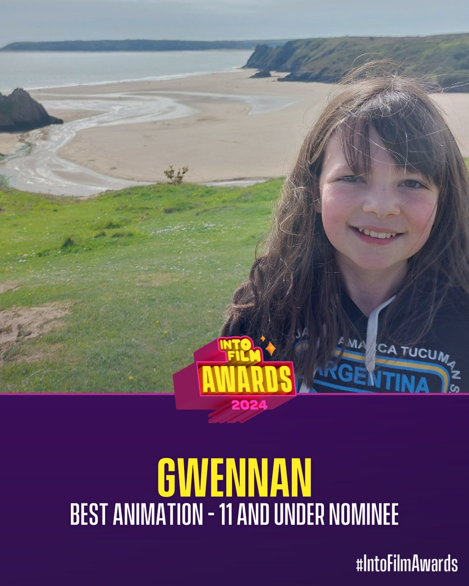 Meet one of our #IntoFilmAwards nominees - Gwennan, aged 11 from Aberystwyth, Wales👋

'I have always loved animation and drawing, so this nomination is so important to me because it means that people really like what I have created.'

Good luck Gwennan!🏆💫