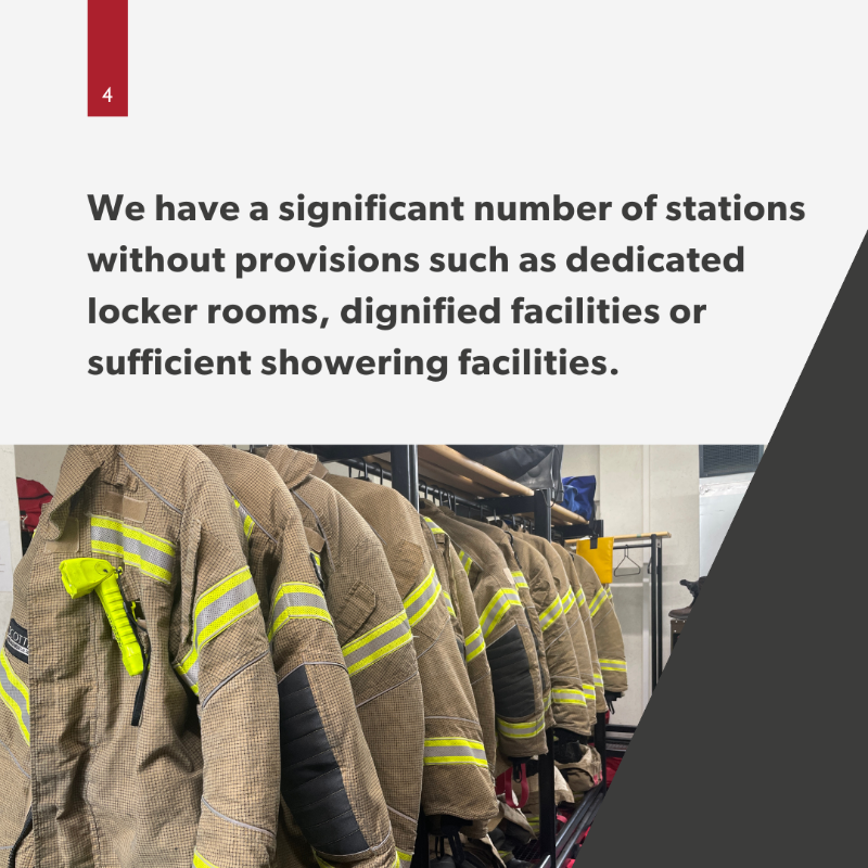 fire_scot's tweet photo. There are changes we must make to address issues across our ageing estate. For example, we have hundreds of buildings without dignified facilities or sufficient showering facilities.

Doing nothing is not an option.

Help to shape our #FireScotFuture.