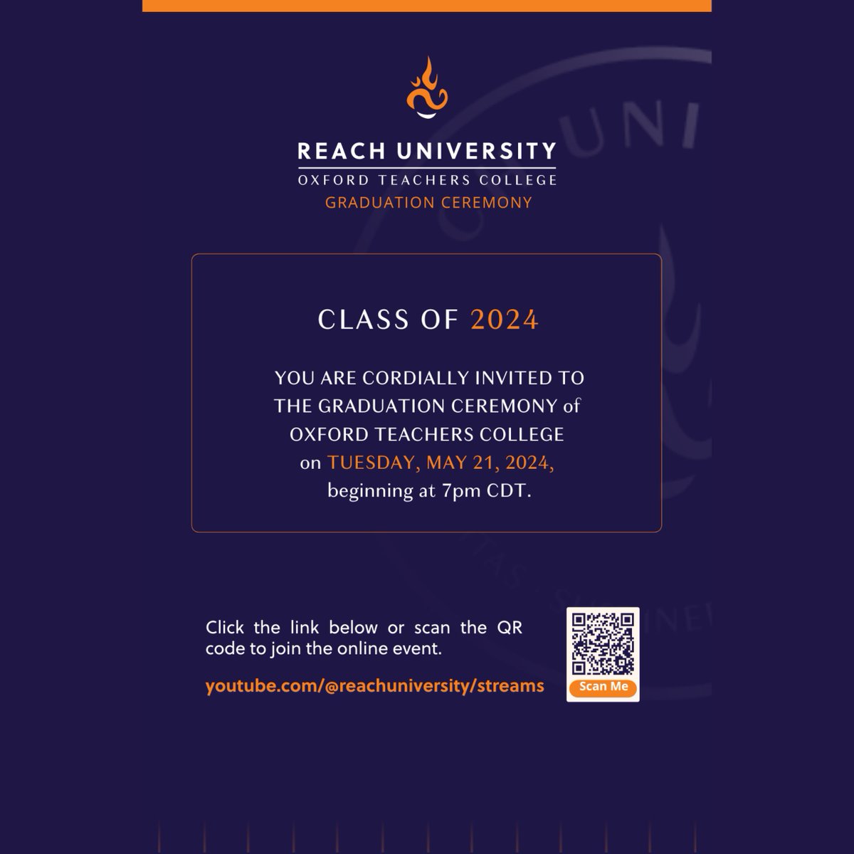 🎓 Graduation is here! Beginning at 7pm CDT, @ReachUniversity, its partners, and greater community will honor and celebrate nearly 150 teacher candidates from the Winter '23 and Spring ‘24 undergraduate cohorts. Join us! #ReachNewHeights #Job2Degree youtube.com/@reachuniversi…