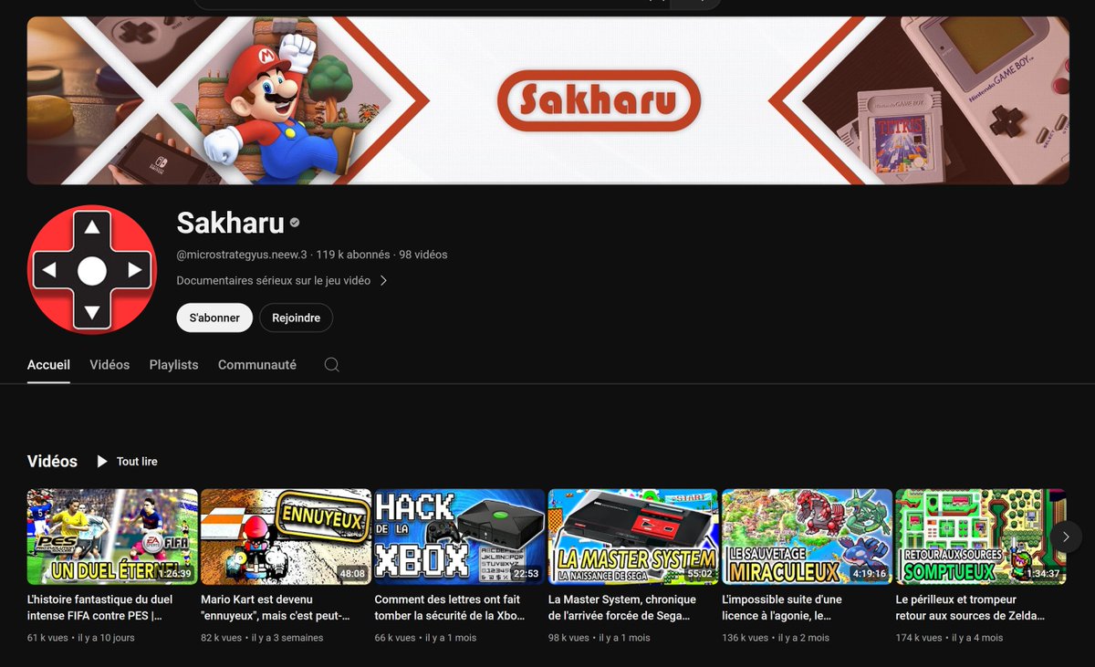 Sakharu (@sakharujv) on Twitter photo Tout est rentré dans l'ordre, la chaîne YouTube est de retour ! (merci <a href="/TeamYouTube/">TeamYouTube</a>)
L'ID de la chaîne est encore "bizarre" je suis en train de voir ça avec le support
Merci pour tous vos messages, pendant tout ça, j'ai fini d'écrire la vidéo suivante qui ne devrait pas tarder Tout est rentré dans l'ordre, la chaîne YouTube est de retour ! (merci <a href="/TeamYouTube/">TeamYouTube</a>)
L'ID de la chaîne est encore "bizarre" je suis en train de voir ça avec le support
Merci pour tous vos messages, pendant tout ça, j'ai fini d'écrire la vidéo suivante qui ne devrait pas tarder