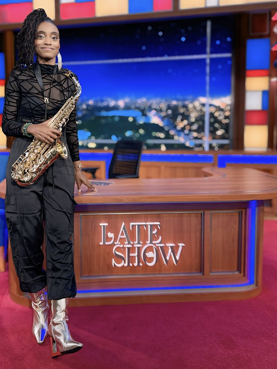 I’m thrilled to be featured all this week on The Late Show with Stephen Colbert! I am overwhelmed with gratitude for the many amazing things occurring in my life .I’m truly blessed to be able to share this experience with my team ,Louis Cato and all the amazing musicians