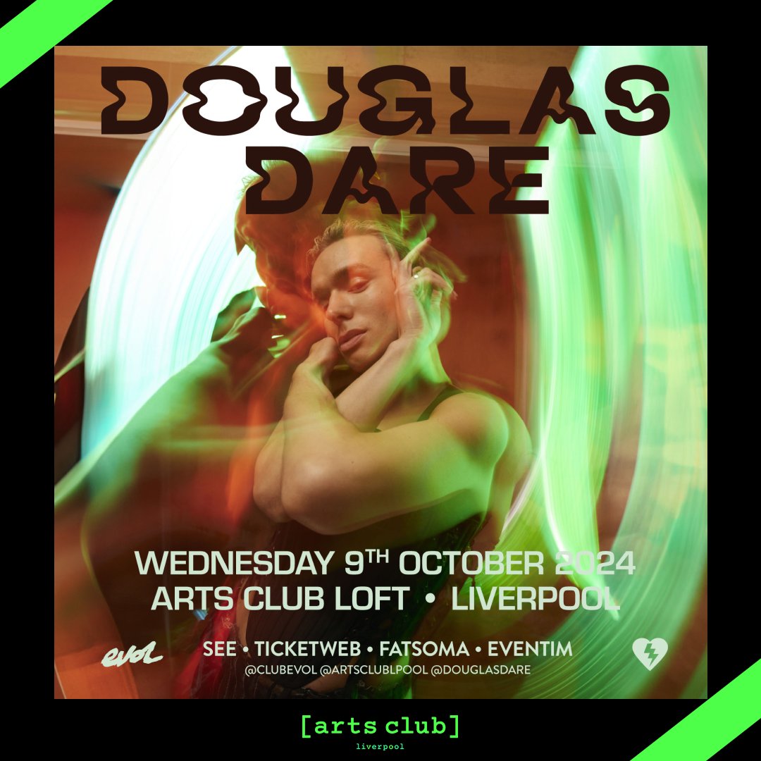 COMING UP: genre-blurring singer-songwriter and performer DOUGLAS DARE at Liverpool's Arts Club, Wednesday October 9th. Tickets available from; bit.ly/douglasdareven…