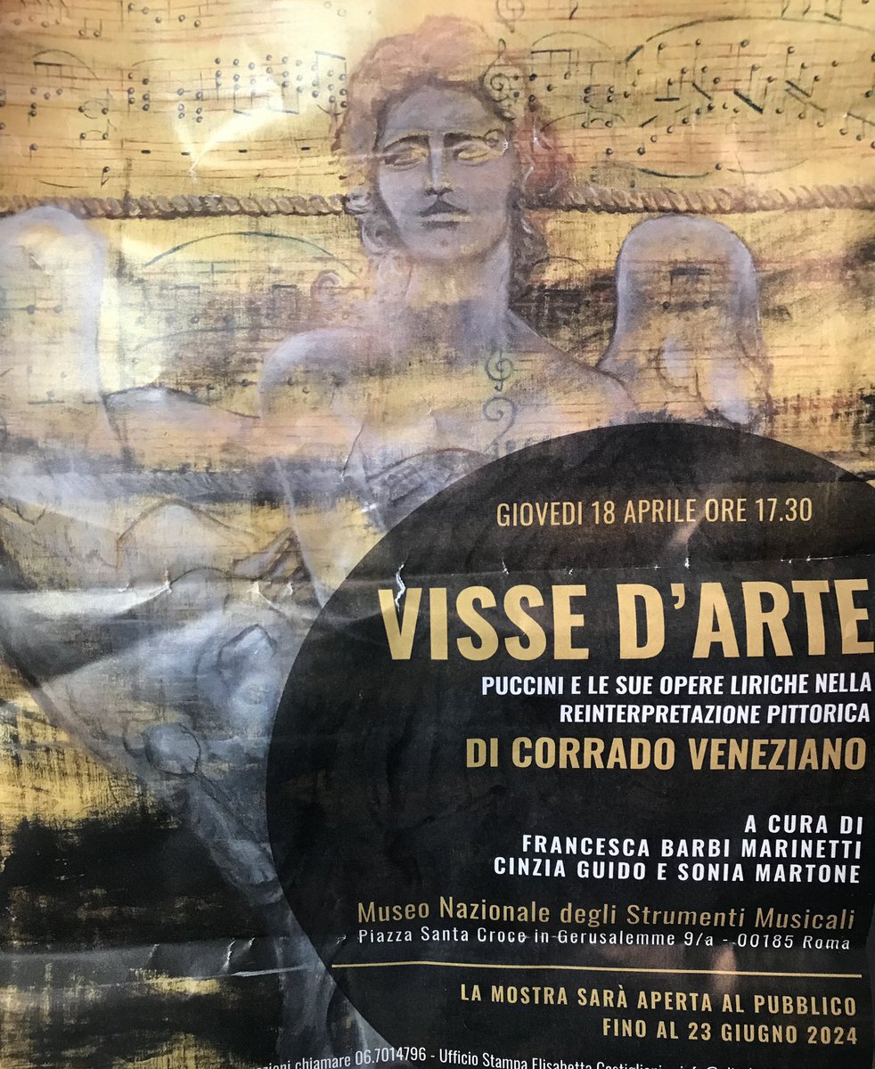 Amazing exhibition just now of artist Corrado Veneziano recalling in his oil paintings works of composer Giacomo Puccini at the incredible National Museum of Musical Instruments - a museum housing earliest musical instruments I have never witnessed the likes of before! Wow! 🙂