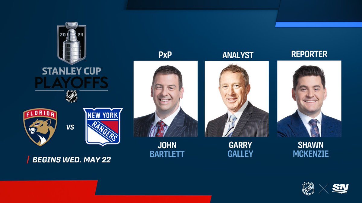…and then there were four! 🏒

<a href="/Sportsnet/">Sportsnet</a> Announces Coverage Details for the 2024 #StanleyCup Conference Finals 🏆 

Action begins on Sportsnet &amp; Sportsnet+ on May 22 at 7:30 p.m. ET/4:30 p.m. PT

More details 👉 bit.ly/44YrPPl