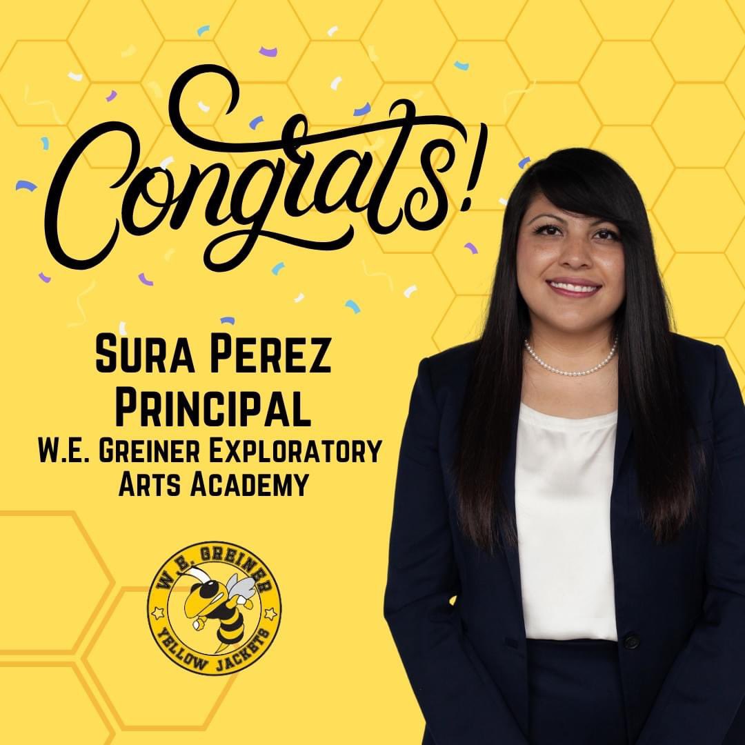 There's a new queen in the hive! AHSA congratulates Sura Perez on her move to W. E. Greiner Exploratory Academy as the new principal. 🐝 #thelatestbuzz #gamechanger