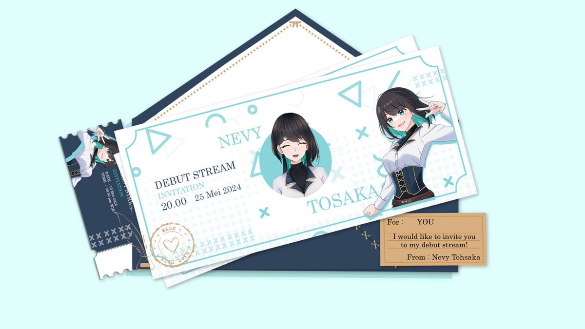 TosakaNevy's tweet photo. 💌 Hallo semuanya!
Akhirnya Debut www, Jangan lupa buat mampir yaa.

TKP:
🗓️ Sabtu, 25 Mei 2024 
⏰ 20:00 WIB
https://t.co/oDgRNvqA1X

Bergabunglah denganku dalam perjalanan yang seru dan penuh petualangan!

See you ~~

#Vtuber 
#VtuberID 
#VtuberDebut
#VTuberUprising https://t.co/xFAFUYwUfr