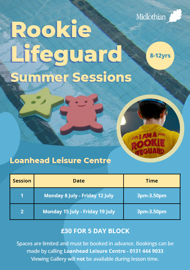 SUMMER HOLIDAYS | SWIMMING POOL We've got loads going on in the pool this summer: 🌀inflatables 🌀Rookie Lifeguard courses 🌀intensive swimming lessons 🏊 Check out dates, times and how to book here 👇 @midgov @mideduteam @sportscotland