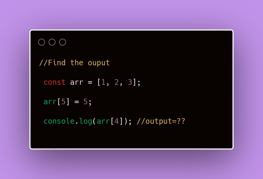 🔍Find the Output in the below 👇 Javascript code.

#javascript #pragramming #tech #bug #error #GodMorningTuesday
#javascriptcommunity #output
Follow 🔔 for more..