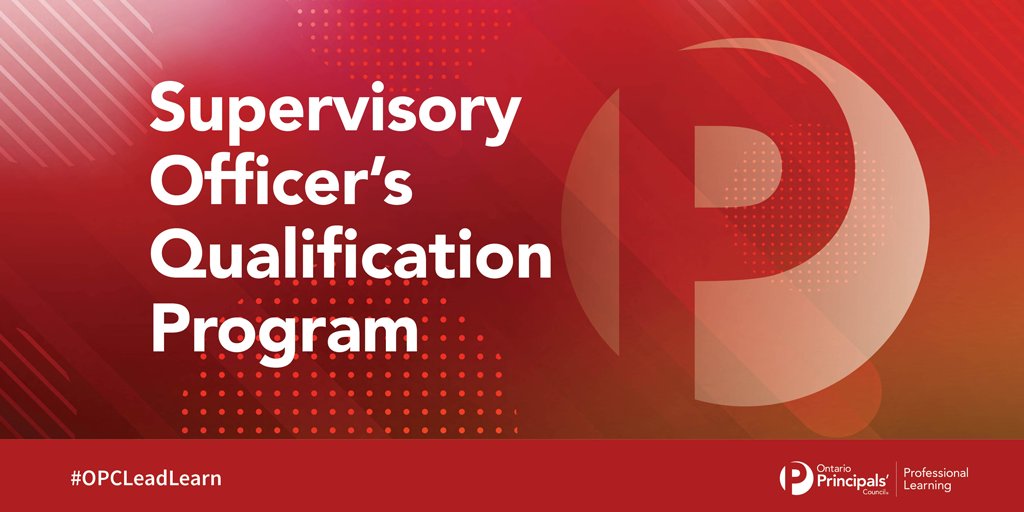 This summer, the Supervisory Officer's Qualification Program (SOQP) is offering modules 1-4. Online and onsite (hybrid) options are available. Register by June 9 and visit our SOQP webpage to view our 40+ guest speakers! #OPCLeadLearn principals.ca/en/professiona…