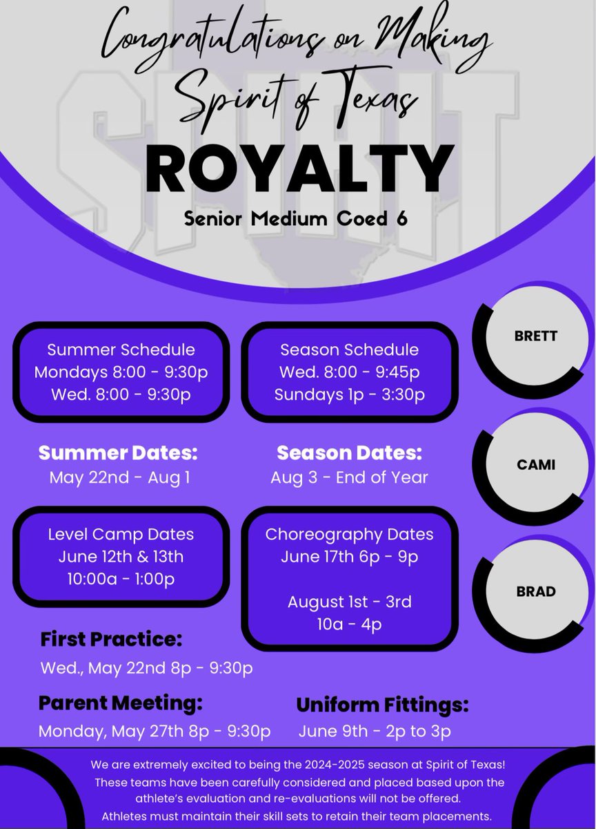 SPIRT OF TEXAS ROYALTY💜24-25
<a href="/RoyaltySot/">Royalty</a> so excited!!!!!
