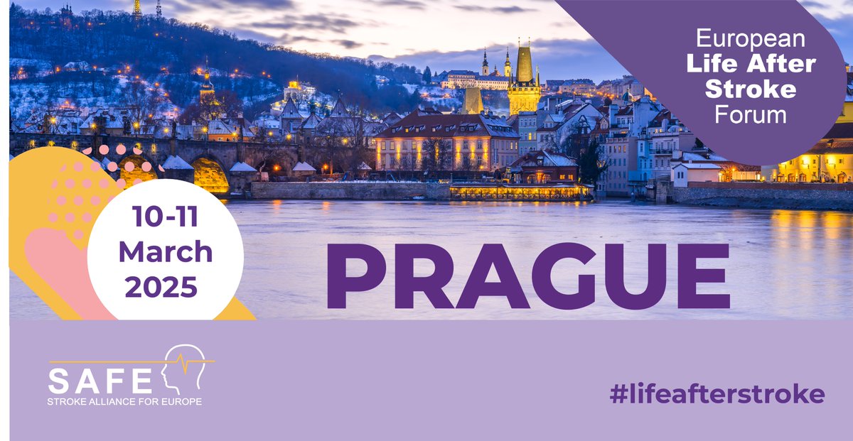 📣#ELASF2025 will take place in Prague on 10-11 March. It's a unique event where healthcare professionals, researchers, policymakers and those affected by stroke can come together to address the issues of life after stroke. Sign up to find out more👉bit.ly/3QNXIEe