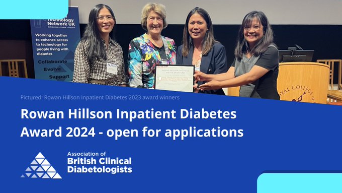 ABCD Diabetes (@abcdiab) on Twitter photo Are you at the forefront of inpatient diabetes care and demonstrating innovation?
Shine a light on your team's achievements with the Rowan Hillson Inpatient Diabetes Award 2024.
Applications are open until 2nd June.
Submit online ๐ ow.ly/VAzU50QHORh
<a href="/JBDSIP/">Joint British Diabetes Societies โ Inpatient Care</a> Are you at the forefront of inpatient diabetes care and demonstrating innovation?
Shine a light on your team's achievements with the Rowan Hillson Inpatient Diabetes Award 2024.
Applications are open until 2nd June.
Submit online ๐ ow.ly/VAzU50QHORh
<a href="/JBDSIP/">Joint British Diabetes Societies โ Inpatient Care</a>
