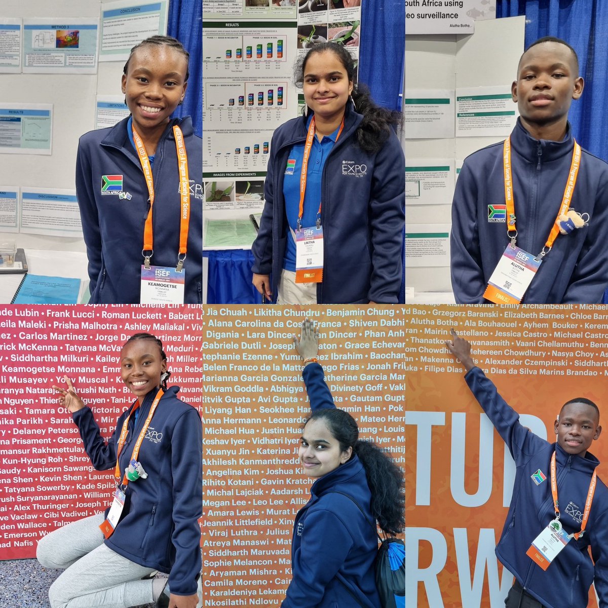 We wish to congratulate our young scientists who reached the international level, and proved to be excellent ambassadors for our country at the Regeneron International Science and Engineering Fair (ISEF), held in Los Angeles, California: Keamogetse Precious Monna from Ramotshere