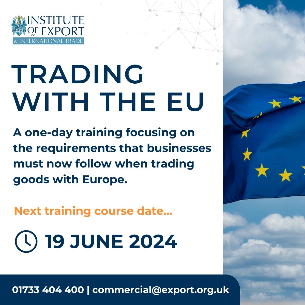 Our 'Trading with the EU' #training course equips #UK businesses with the knowledge to continue trading successfully and compliantly with the #EU in a period of ongoing change. Sign up for the course 👉ow.ly/mGJY50ROP8v
