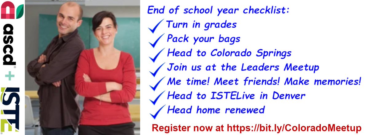 Join us in one month - register NOW! bit.ly/ColoradoMeetup @LewisPalmer38 @WPSD2 @AcademyD20 @District49 @HarrisonSD2 @CalhanSchools @EllicottSD22 @cmsd12 @FFC8schools @Hanover28