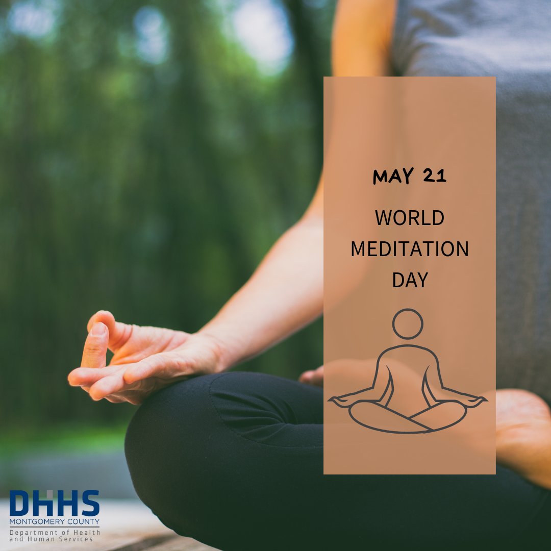 World Meditation Day is a day to relax and destress. There are many classes the African American Health Program or Parks and Recreation have for meditation and Yoga! For more information visit: aahpmontgomerycounty.org/calendar/ tinyurl.com/mrxkna8t
