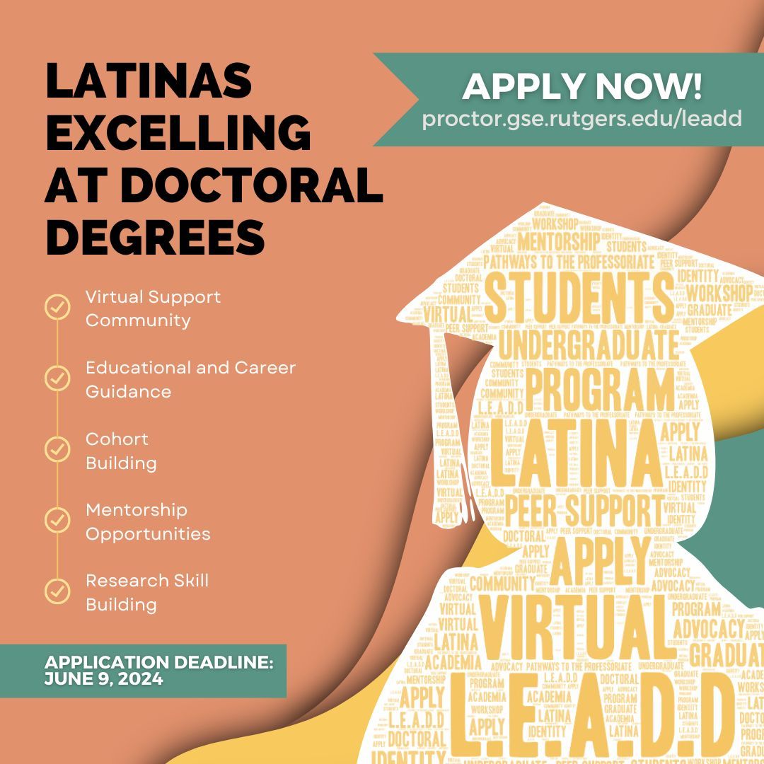 Looking for a strong pathway to the #professoriate? #LEADD2024 can provide #latinascholars with the peer support & mentorship they need to succeed! 🎓 💫 Learn more and apply! 🔗 bit.ly/4aBlew8 #LEADD #Latina #Women #scholarship #academia #research #doctorate #PhD