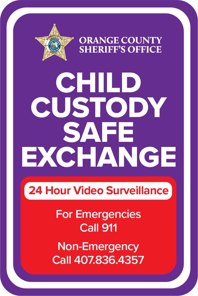 OCSO offers a designated safe location for parents to exchange their children. The parking spaces are in front of our north entrance at 2500 W Colonial Dr. Ensuring the safety of each child is paramount. We're here to support families and provide a secure environment for them.