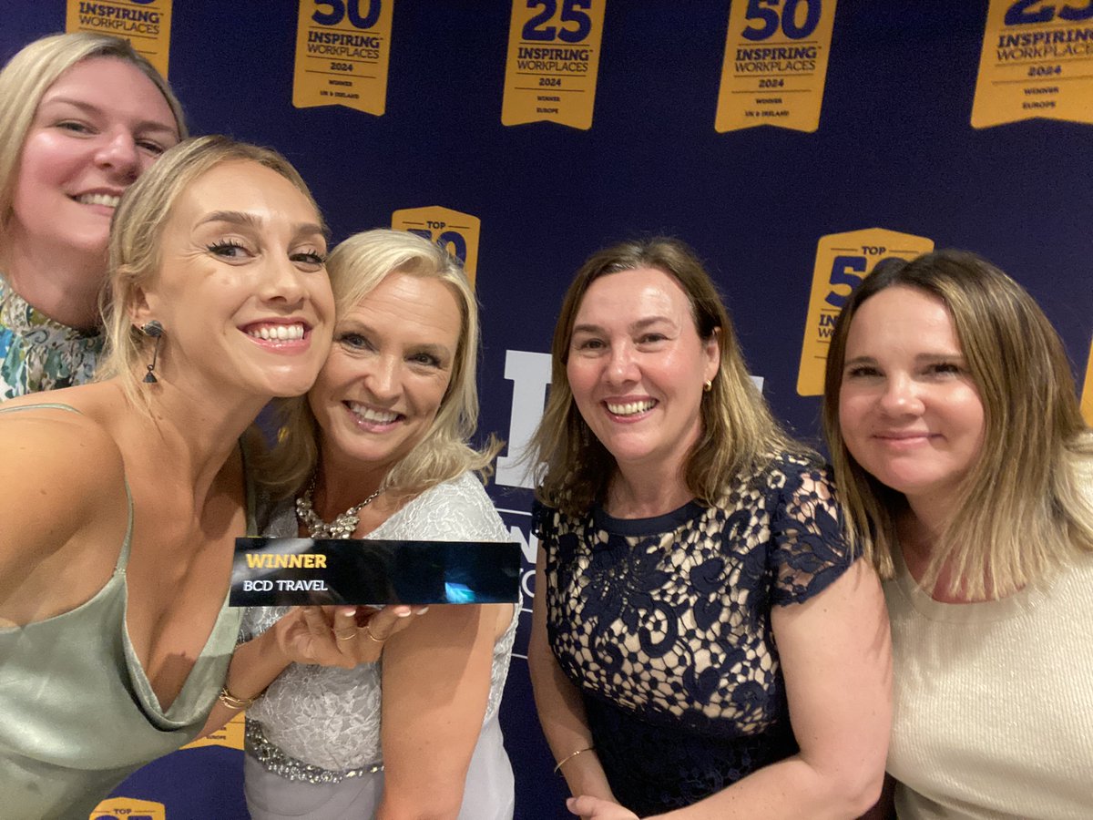BCDTravel's tweet photo. 🥳#1 Enterprise! We’re excited to announce that we’ve been recognized by Inspiring Workplaces as the #1 Enterprise in the UK/IE! Additionally, we ranked #5 among all companies in Europe and #11 among all companies in the UK/IE.➡️https://t.co/hQEiHr8k3h
#LifeAtBCD @inspireworknow https://t.co/RFNmCUkoyu