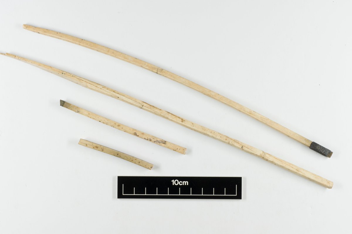 Unusual #Roman strips of elephant ivory found in a female burial 'near Mr Close's house' during excavations at the Cholera Cemetery in York. They are believed to be a Roman parasol, and have silver sheaths where they once joined together. #YorkRomans #archaeology