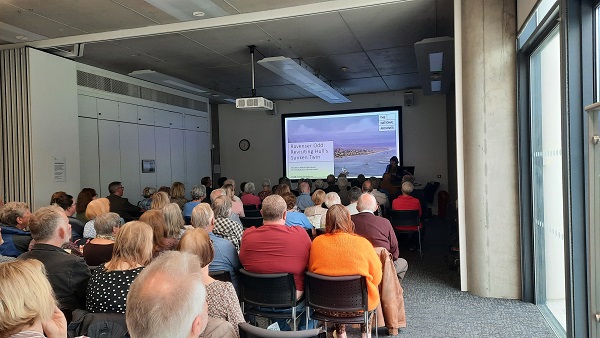 Hullhistorynews's tweet photo. A full house for @ea_robinson's reprise of the @Ravensrodd talk today. Many thanks to her and @krmaude who sadly couldn't be with us. The exhibition ends Thursday 30 May. 
@HullMaritime @UkNatArchives @hull_libraries @HistoryatHull @Hullccnews @ERArchives @ERLibraries https://t.co/Bof4SiG7ws