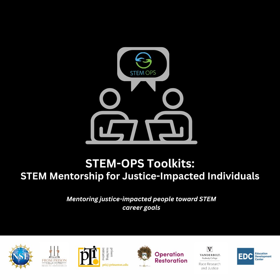 We are thrilled to announce the release of the STEM Mentorship for Justice-Impacted Individuals Mentoring Toolkit.

Download your copy: ow.ly/qpLx50ROPgp 

Thank you for your support! 

#STEMMentorship #InclusiveSTEM #EducationForAll
