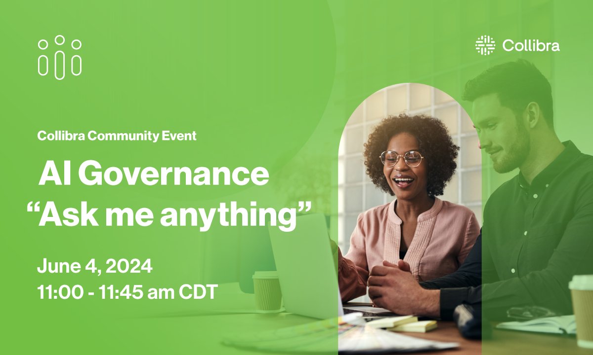Got burning questions about AI Governance? Join 'Ask Me Anything: AI Governance' with Wouter Mertens, Senior Director of Product Management at Collibra. 🗓 June 4th 🕛 12 PM EST 📍 Collibra Community Gain insights, ask questions, and engage directly 👇 community.collibra.com/events/ask-me-…