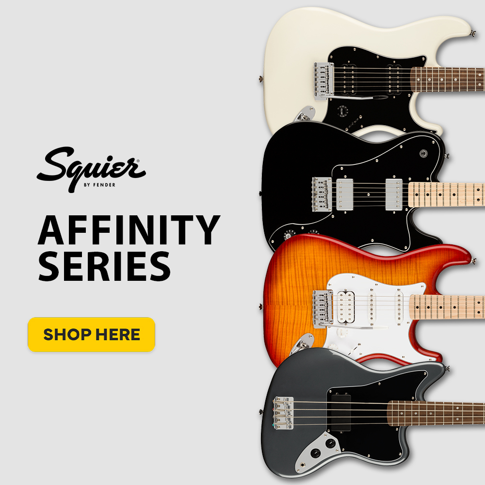 Classic models that look cool, sound great, and are easy to play, all at an affordable price... The Squier Affinity series 🎸

Shop here: bit.ly/3Uq1CEu