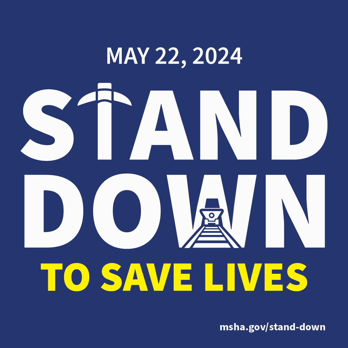🛑 Stand Down to Save Lives 2024 🛑

Join MSHA's 2nd annual ‘Stand Down to Save Lives’ event May 22nd. This national campaign aims to prevent fatalities and injuries in the mining community.

Learn more about how to participate here: l8r.it/8k9O

#StandDownToSaveLives