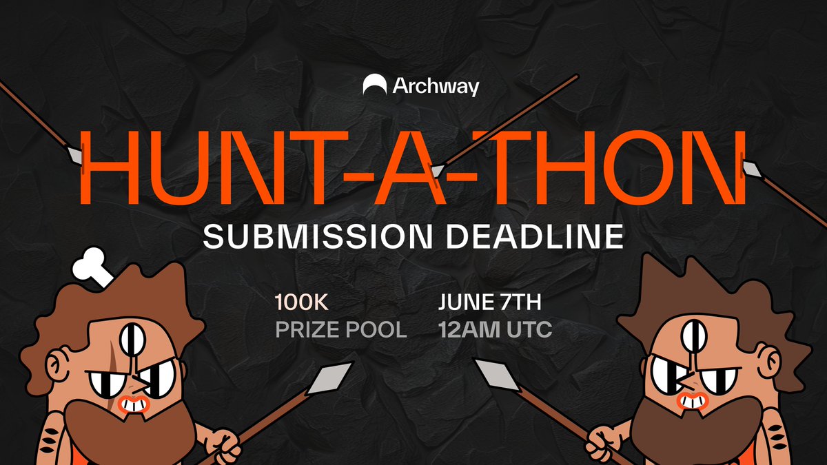Builders you have until June 7th to submit your BUIDL into the Hunt-A-Thon hosted by @DoraHacks ⏳ Choose from 4 Archway tracks or 4 dApp expansion tracks by our teams over at: @archidapp, @AndromedaProt, @AbstractSDK, @CUDOS_ Which tribe will you build with?