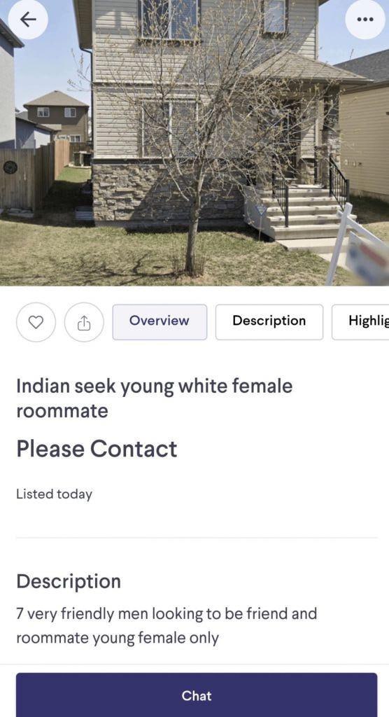 '7 Hindu pajeets seeking a young white female roommate. Must love spicy food, Bollywood movies, and tolerate occasional chanting. Bonus points if you can pronounce 'samosa' correctly on the first try. Serious inquiries only! #RoommateWanted #SpiceUpYourLife'