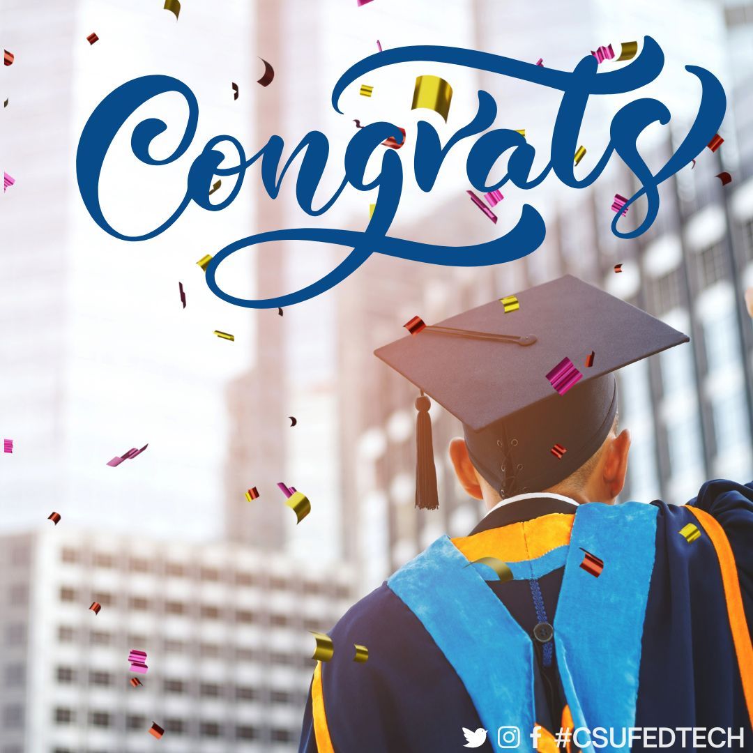 🎓 Happy Graduation to all of our graduating #EdTechTitans! We can't wait to celebrate with you tonight. 🎉#csufedtech #csufalumni #edtechulumni #celebrate