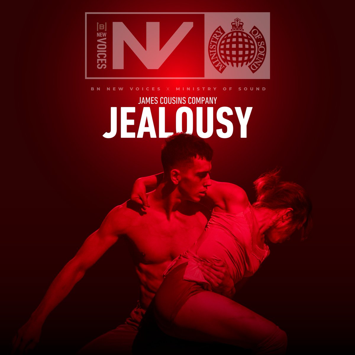 Introducing the Ballet Nights New Voices at Ministry of Sound... Jealousy, choreographed by Olivier award-winning choreographer James Cousins. Secure your tickets today and witness the electrifying show at Ministry of Sound... Book Now at balletnights.com/newvoices