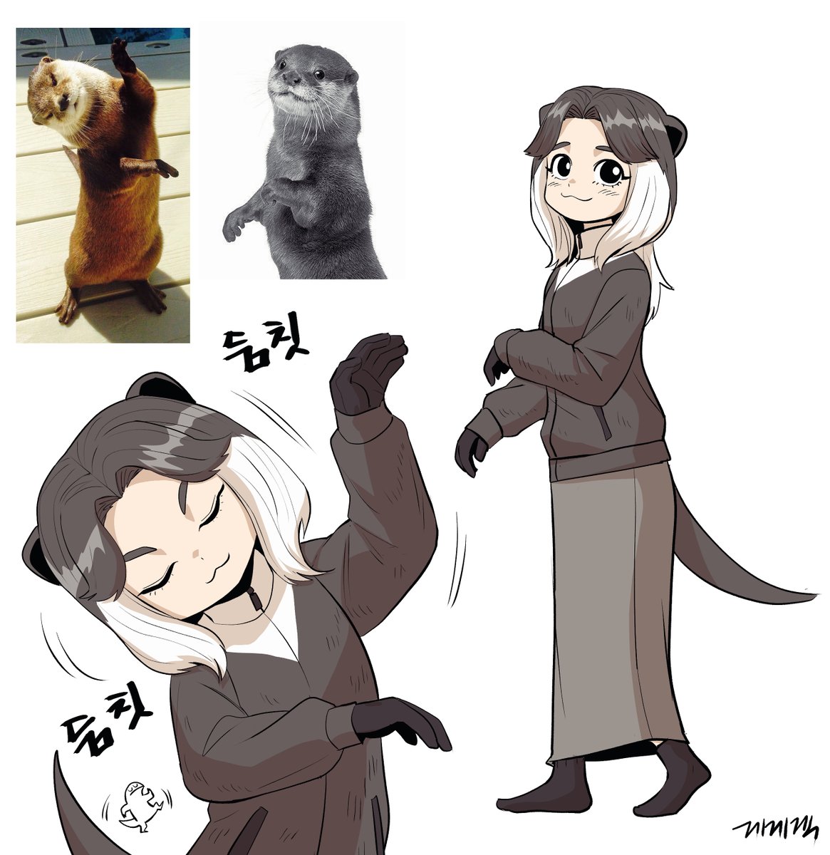 GeGeGek_'s tweet image. Otter Girl