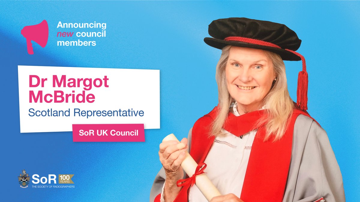 📣 In July 2024, Dr Margot McBride will join UK Council as the Scotland Rep! With experience on Scottish Council and Scottish Government working groups representing radiographers, she’s keen to use her experience to help steer the strategic direction of SoR. #Radiography #SoR