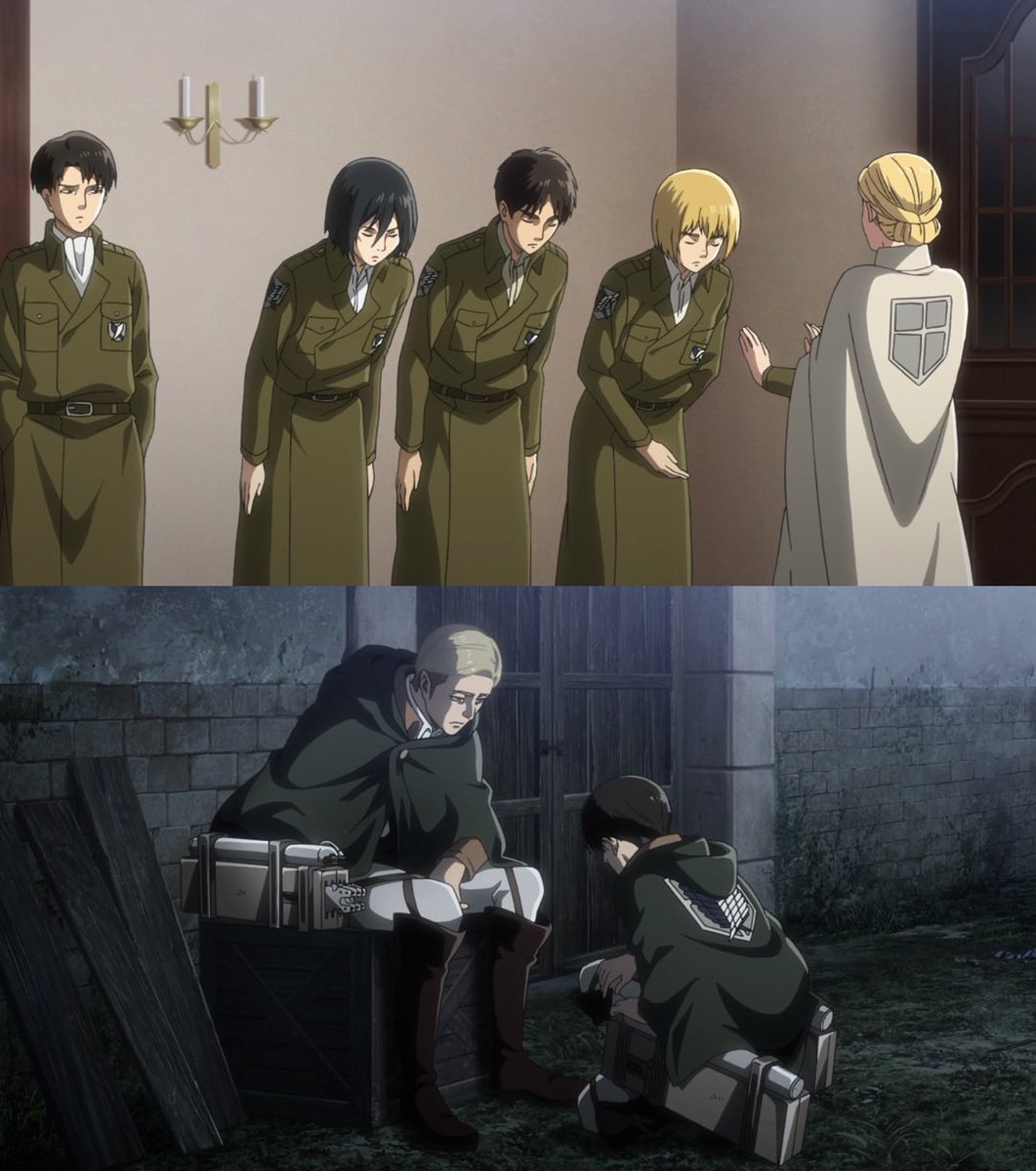 -Levi with the Queen -Levi with Erwin