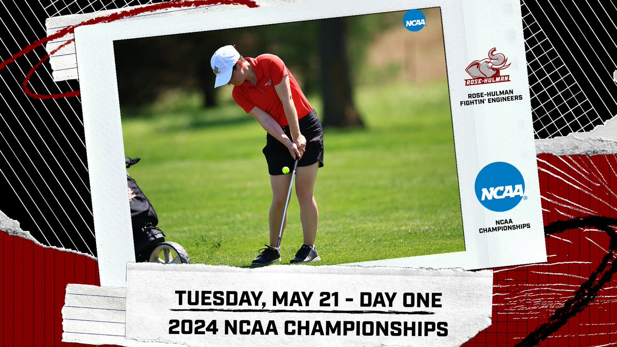 WOMEN'S ⛳: The Fightin' Engineers open their run at a national championship TODAY at Transylvania University in their fourth consecutive NCAA Championship appearance. #GoRose

📍: Nicholasville, Ky.
⏰: 12:40 PM
📊: bit.ly/3QV9nkZ
📄: bit.ly/3Z60x6M