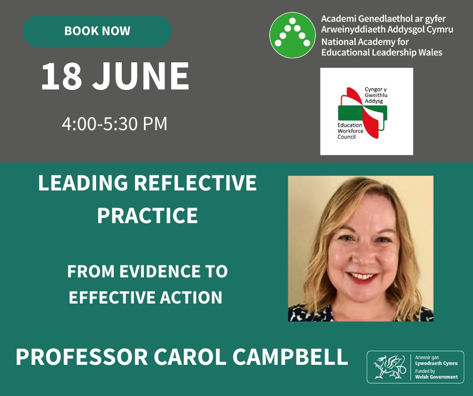 Join us on Tuesday 18 June in this joint @ewc_cga Masterclass and #LeadershipAcademy Leadership Unlocked event, where Professor Carol Campbell will lead a discussion on professional learning and educational improvement. For more information, go to ow.ly/RuiY50RJW7Y