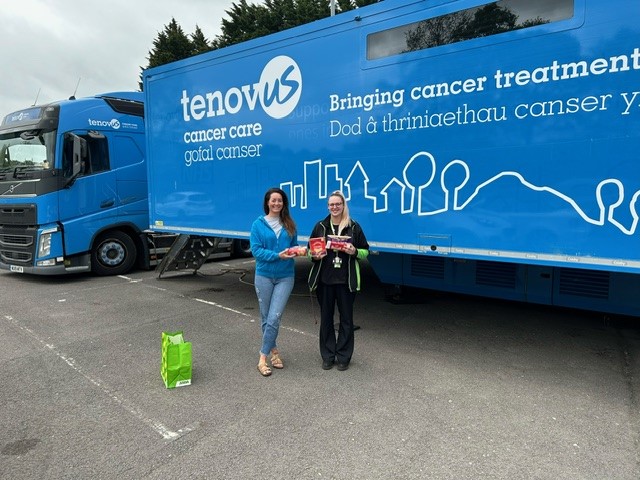 Thank you to Rebecca from Cwmbran @asda for providing our patients with biscuits whilst they receive treatment on board our Mobile Support Unit 💙 We have an open evening on Thursday, 23rd May 5pm -7pm. Contact us now to book your space - fundraising@tenovuscancercare.org.uk