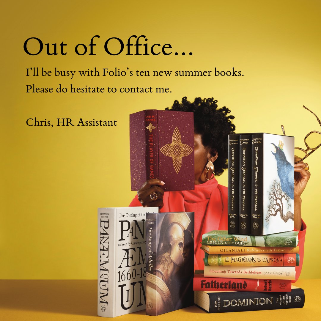 It's time to set your out of office message! ☀️Which of our ten new Folio summer books will you be diving into? 👀 Are you stepping into magical realms, getting swept away by poetic devotion, or fighting alongside Achilles in the Trojan War? foliosociety.com/new
