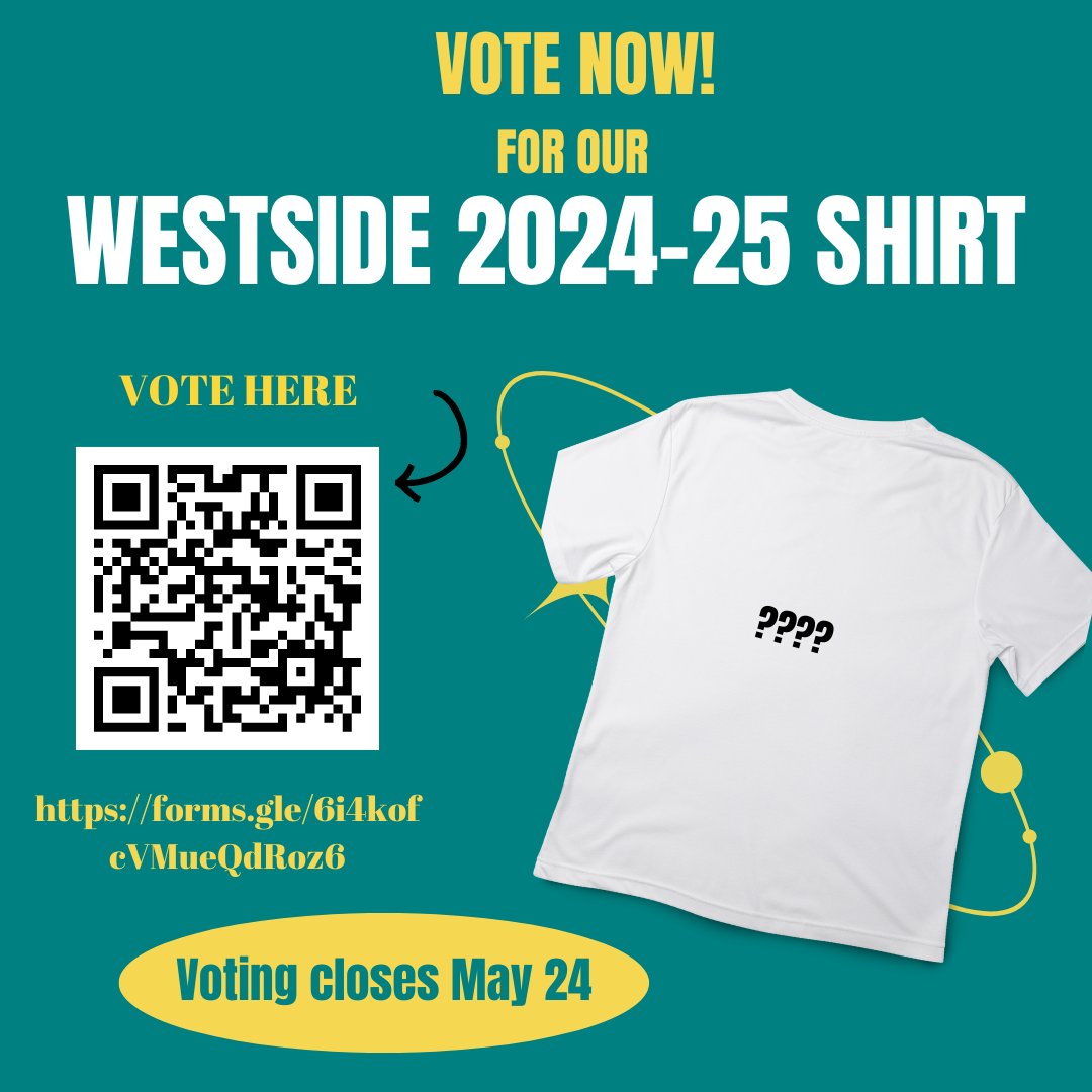 Hey Rockets! Don't forget to cast your vote for our spirit wear shirt for next school year! Voting closes Friday, vote here ---> forms.gle/jtjNSFpyZFYh2N…